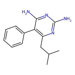 2,4-Pyrimidinediamine, 6-(2-methylpropyl)-5-phenyl- structure
