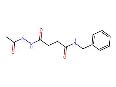 4-(2-acetylhydrazinyl)-N-benzyl-4-oxobutanamide structure