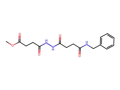 Methyl 4-{2-[4-(benzylamino)-4-oxobutanoyl]hydrazino}-4-oxobutanoate structure
