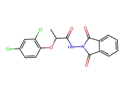 2-(2,4-dichlorophenoxy)-N-(1,3-dioxo-1,3-dihydro-2H-isoindol-2-yl)propanamide structure
