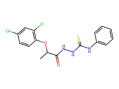 1-(2-(2,4-Dichlorophenoxy)propionyl)-4-phenylthiosemicarbazide structure
