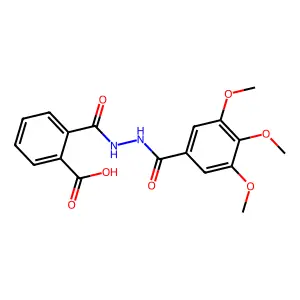 2-{[2-(3,4,5-Trimethoxybenzoyl)hydrazino]carbonyl}benzoic acid structure