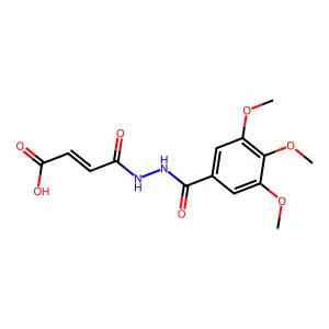 4-Oxo-4-[2-(3,4,5-trimethoxybenzoyl)hydrazino]-2-butenoic acid structure