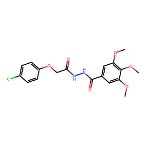 N'-[(4-chlorophenoxy)acetyl]-3,4,5-trimethoxybenzohydrazide structure