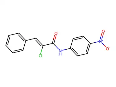 (Z)-2-chloro-N-(4-nitrophenyl)-3-phenylprop-2-enamide structure