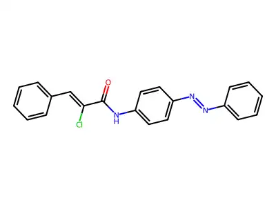2-Propenamide, 2-chloro-3-phenyl-N-[4-(2-phenyldiazenyl)phenyl]- structure
