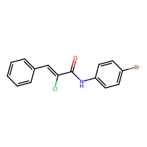 (Z)-N-(4-bromophenyl)-2-chloro-3-phenylprop-2-enamide structure
