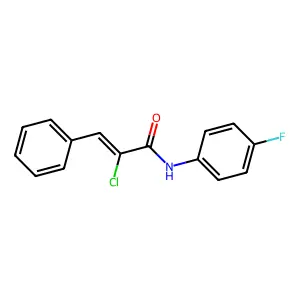 2-氯-N-(4-氟苯基)-3-苯基丙烯酰胺 structure