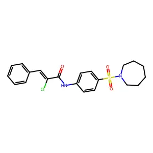 (Z)-N-[4-(azepan-1-ylsulfonyl)phenyl]-2-chloro-3-phenylprop-2-enamide structure