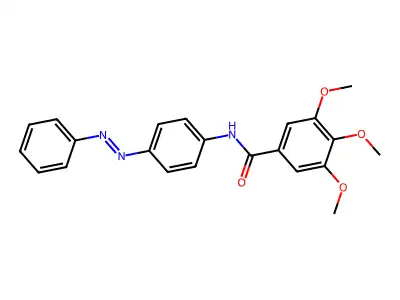 3,4,5-trimethoxy-N-{4-[(E)-phenyldiazenyl]phenyl}benzamide structure