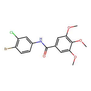 N-(4-bromo-3-chlorophenyl)-3,4,5-trimethoxybenzamide structure