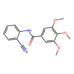N-(2-cyanophenyl)-3,4,5-trimethoxybenzamide structure
