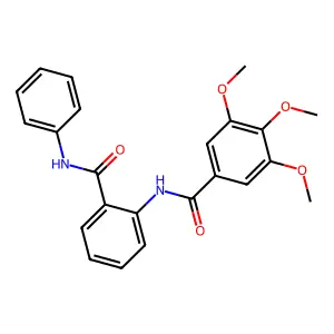 N-[2-(anilinocarbonyl)phenyl]-3,4,5-trimethoxybenzamide structure