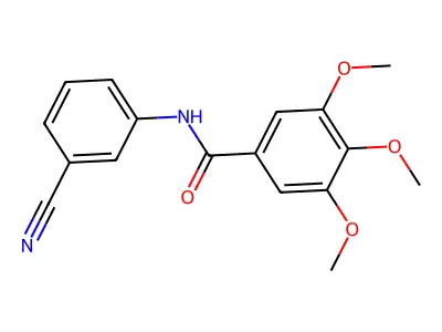 N-(3-氰基苯基)-3,4,5-三甲氧基苯甲酰胺 structure