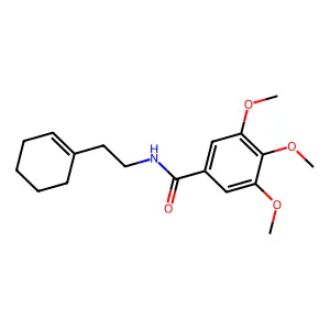 N-[2-(1-cyclohexen-1-yl)ethyl]-3,4,5-trimethoxybenzamide structure