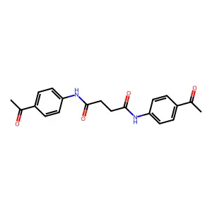 N,N'-bis(4-acetylphenyl)butanediamide structure