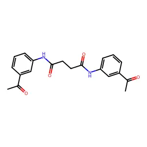 N,N'-bis(3-acetylphenyl)butanediamide structure