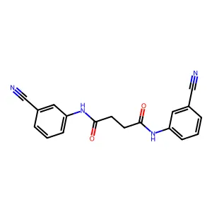 N,N'-bis(3-cyanophenyl)butanediamide structure