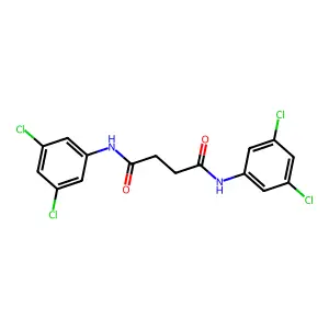 N,N'-bis(3,5-dichlorophenyl)butanediamide structure