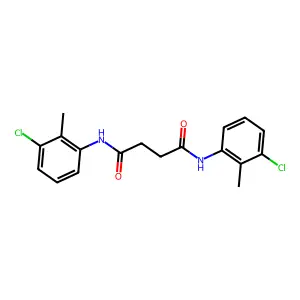 N,N'-bis(3-chloro-2-methylphenyl)butanediamide structure