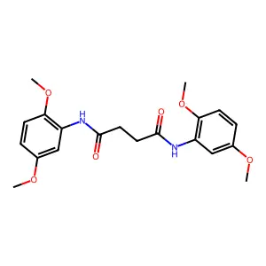 N,N'-bis(2,5-dimethoxyphenyl)butanediamide structure