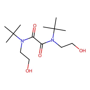 N,N'-di-tert-butyl-N,N'-bis(2-hydroxyethyl)ethanediamide structure