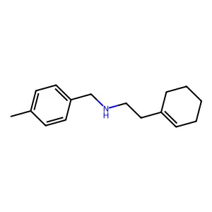 (2-Cyclohex-1-EN-1-ylethyl)(4-methylbenzyl)amine structure