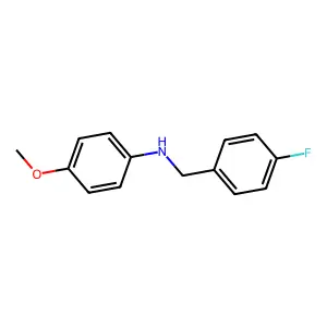N-[(4-fluorophenyl)methyl]-4-methoxyaniline structure