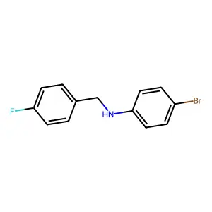 4-bromo-N-[(4-fluorophenyl)methyl]aniline structure