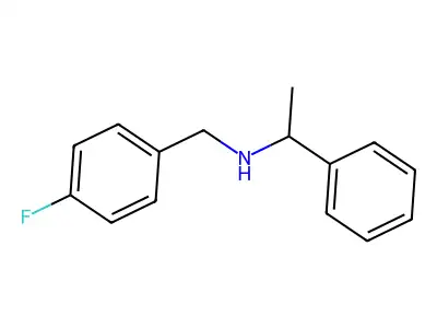 (4-Fluoro-benzyl)-(1-phenyl-ethyl)-amine structure