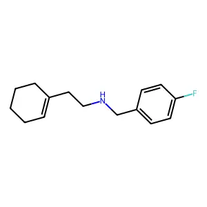 (2-Cyclohex-1-EN-1-ylethyl)(4-fluorobenzyl)amine structure