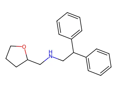 (2,2-Diphenyl-ethyl)-(tetrahydro-furan-2-ylmethyl)-amine structure