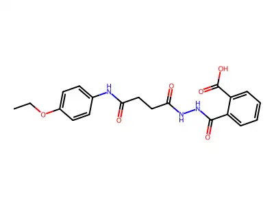 2-[[[4-(4-Ethoxyanilino)-4-oxobutanoyl]amino]carbamoyl]benzoic acid structure