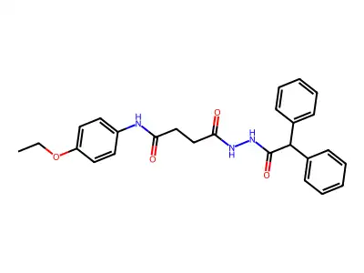 4-[2-(2,2-diphenylacetyl)hydrazinyl]-N-(4-ethoxyphenyl)-4-oxobutanamide structure
