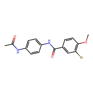 N-[4-(acetylamino)phenyl]-3-bromo-4-methoxybenzamide structure