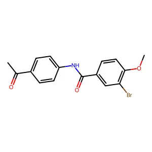 N-(4-acetylphenyl)-3-bromo-4-methoxybenzamide structure