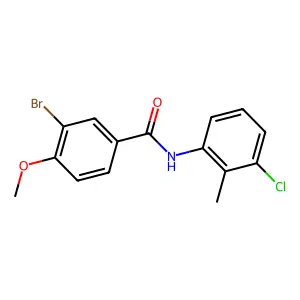 3-bromo-N-(3-chloro-2-methylphenyl)-4-methoxybenzamide structure