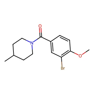 (3-Bromo-4-methoxyphenyl)(4-methylpiperidin-1-yl)methanone structure