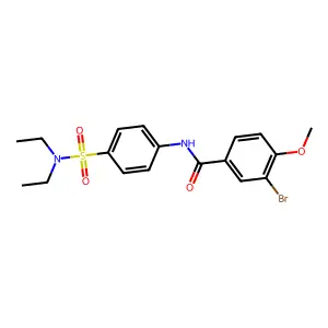 3-bromo-N-[4-(diethylsulfamoyl)phenyl]-4-methoxybenzamide structure