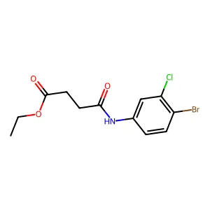 Ethyl 4-(4-bromo-3-chloroanilino)-4-oxobutanoate structure