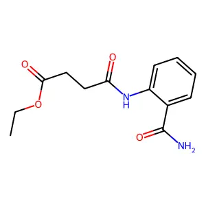Ethyl 4-(2-carbamoylanilino)-4-oxobutanoate structure