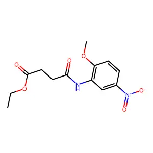 Ethyl 4-[(2-methoxy-5-nitrophenyl)amino]-4-oxobutanoate structure