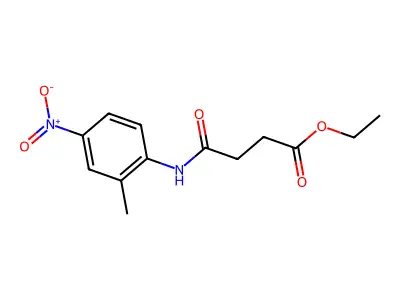 Ethyl 4-[(2-methyl-4-nitrophenyl)amino]-4-oxobutanoate structure