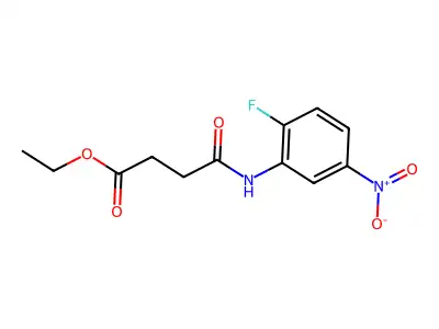 Ethyl 4-[(2-fluoro-5-nitrophenyl)amino]-4-oxobutanoate structure