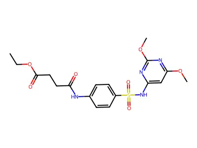 Ethyl 3-({4-[(2,6-dimethoxypyrimidin-4-YL)sulfamoyl]phenyl}carbamoyl)propanoate structure
