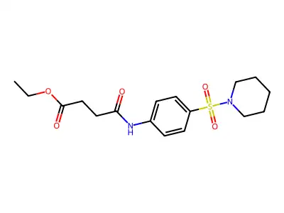 Ethyl 4-oxo-4-(4-piperidin-1-ylsulfonylanilino)butanoate structure