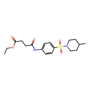 Ethyl 4-[4-(4-methylpiperidin-1-yl)sulfonylanilino]-4-oxobutanoate structure