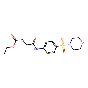 Ethyl 4-((4-(morpholinosulfonyl)phenyl)amino)-4-oxobutanoate structure