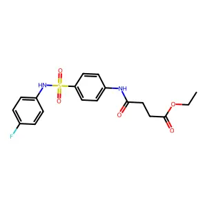 Ethyl 4-[4-[(4-fluorophenyl)sulfamoyl]anilino]-4-oxobutanoate structure