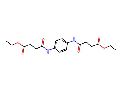 Ethyl 3-{[4-(4-ethoxy-4-oxobutanamido)phenyl]carbamoyl}propanoate structure